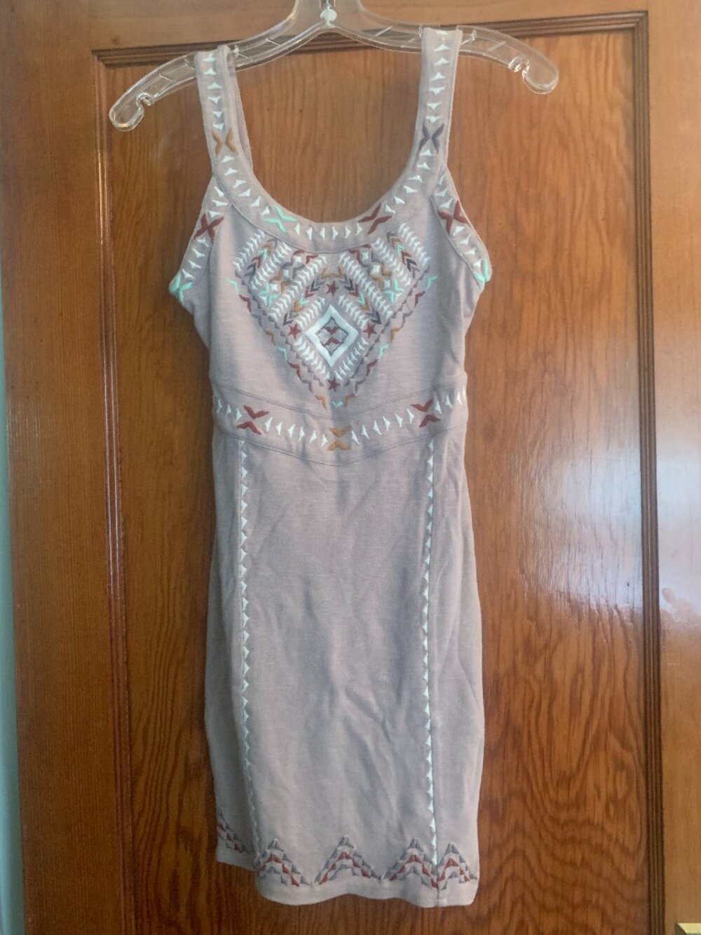 Free People Song of the South Embroidered Cutout Back Bodycon Dress Mauve XS